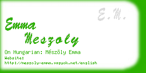 emma meszoly business card